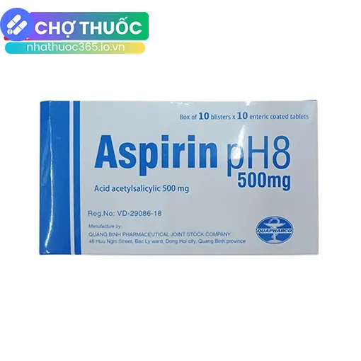 Aspirin PH8 500mg Quapharco