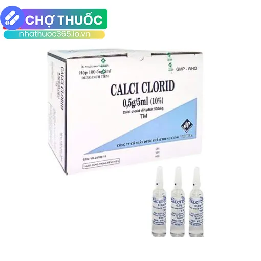 Calci clorid 0,5g/5ml