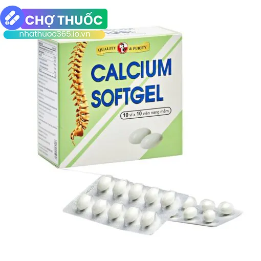 Calcium Softgel (10 vỉ x 10 viên)