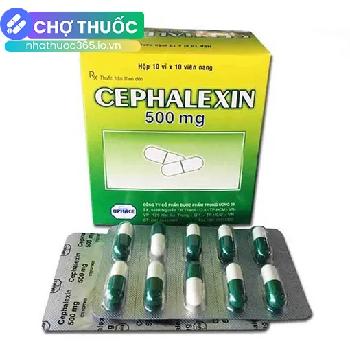 Cephalexin 500mg Uphace (vỉ)