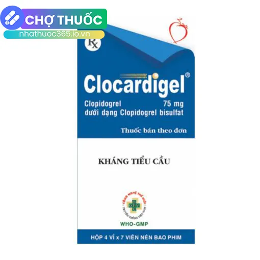 Clocardigel 75mg (Hộp 28 viên)