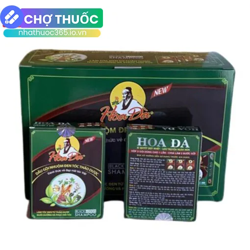 Dầu gội nhuộm đen tóc thảo dược Hoa Đà