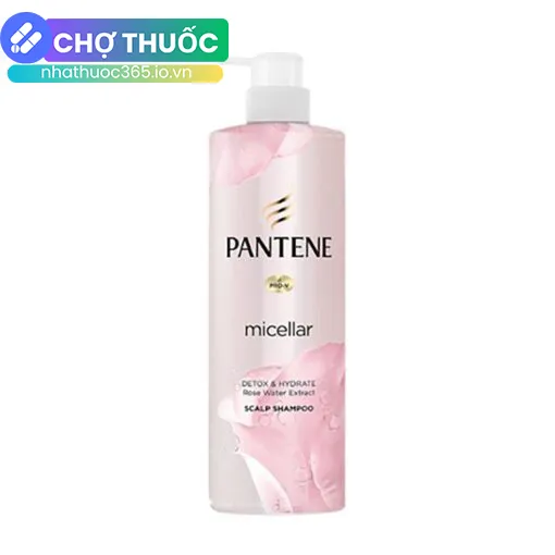 Dầu gội Pantene Micellar thanh lọc & dưỡng ẩm (Màu hồng)