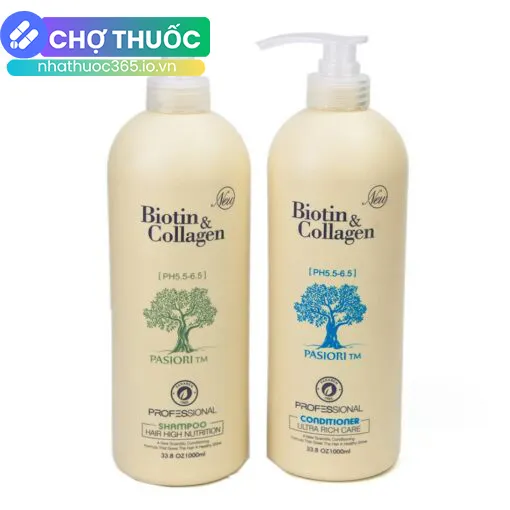 Dầu Gội Xả Biotin Collagen Trắng