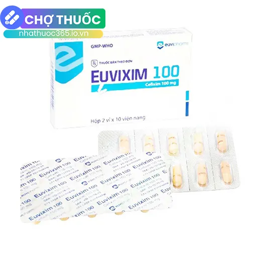 Euvixim 100 (2 vỉ x 10 viên)