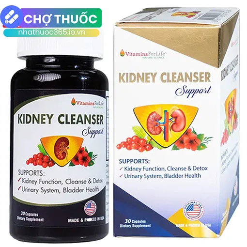Kidney Cleanser Support Vitamins For Life (hộp 30 viên)