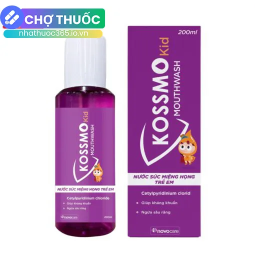 Nước súc miệng họng trẻ em Kossmo Kid