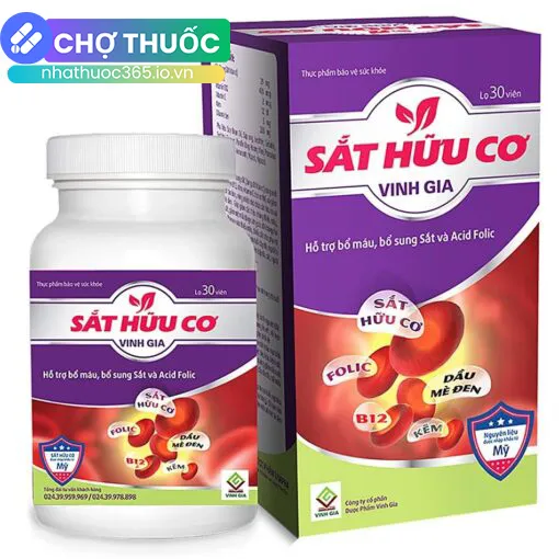 Sắt Hữu Cơ Vinh Gia Lọ 30 viên