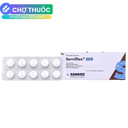 Serviflox 500 (Hộp 30 viên)