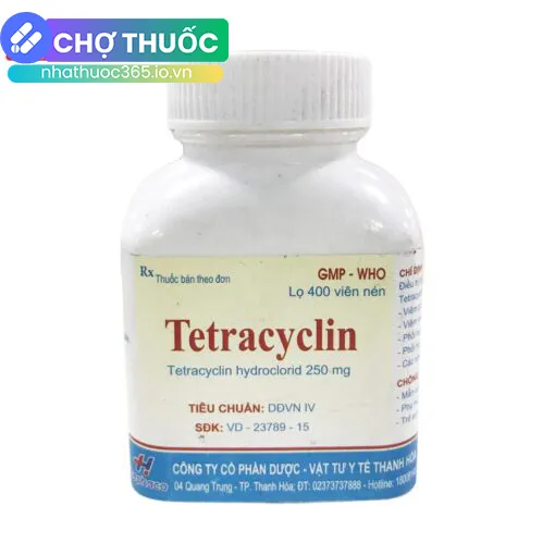 Tetracyclin 250mg Thephaco (Lọ 400 viên)