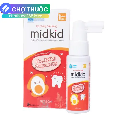 Xịt chống sâu răng Midkid (vị táo)