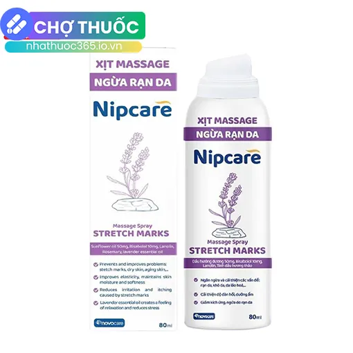 Xịt massage ngừa rạn da Nipcare
